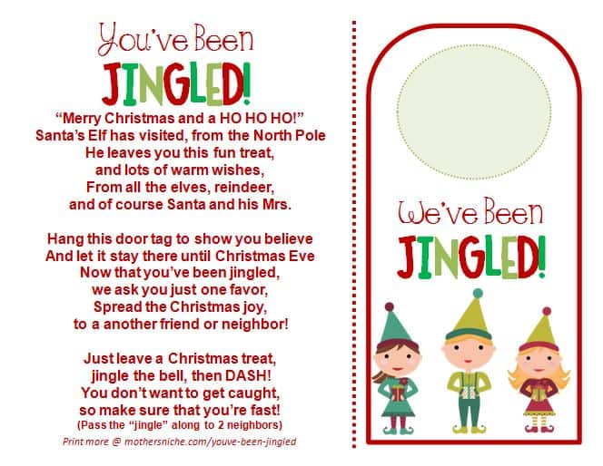 "You've Been Jingled" Christmas Printable Mother's Niche