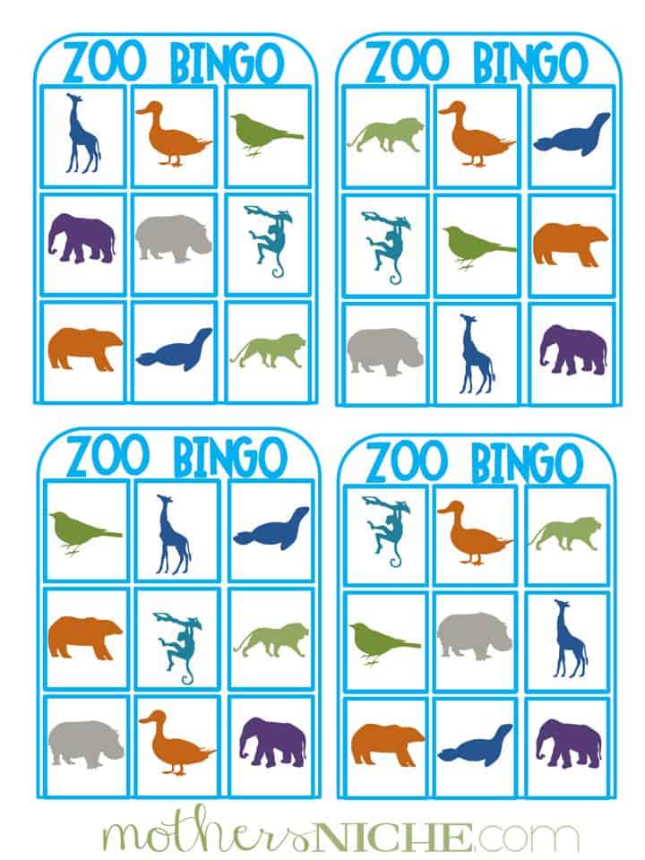 zoo bingo