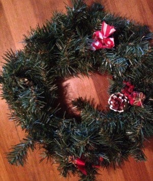 buy an ugly wreath at a thrift store and use the frame for a new wreath rather than buy one new