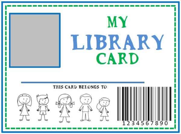 Family Library Diy Pretend Library Card