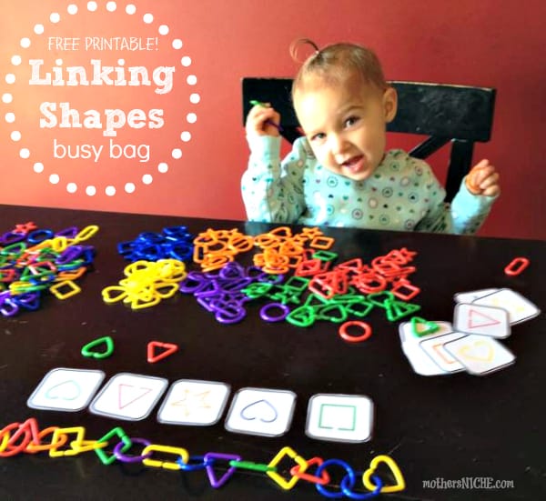 Linking Shapes Busy Bag Printable