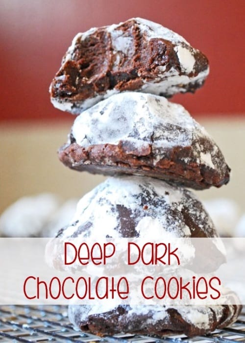 deep dark chocolate cookies