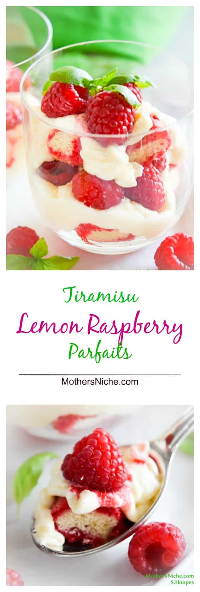 Lemon Raspberry Tiramisu Parfaits-Mother's Niche