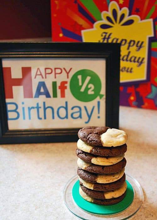Half Birthday Cookies (Brookies)