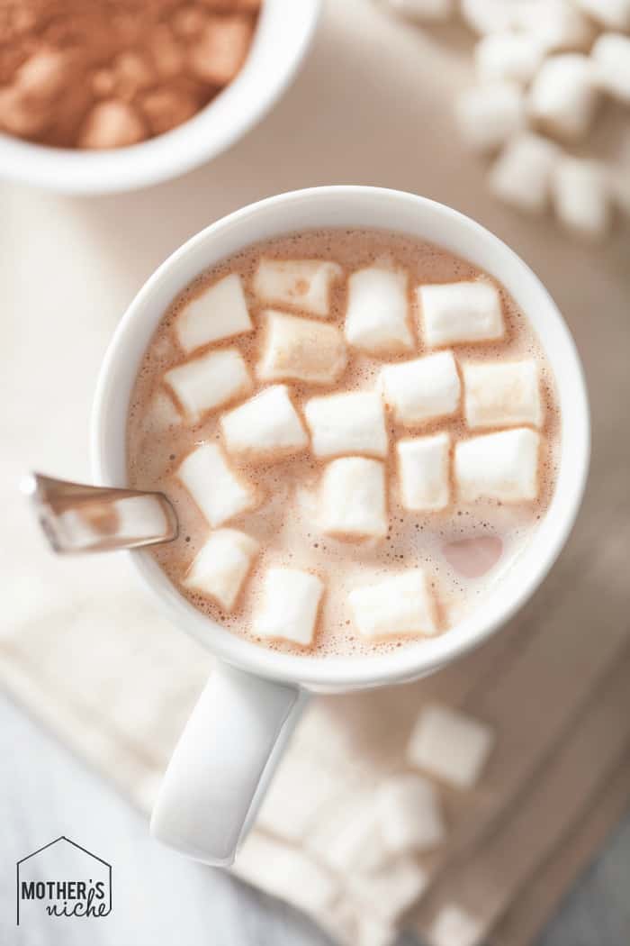 homemade hot chocolate. Simply the BEST. Also recipes for homemade peppermint and salted caramel!