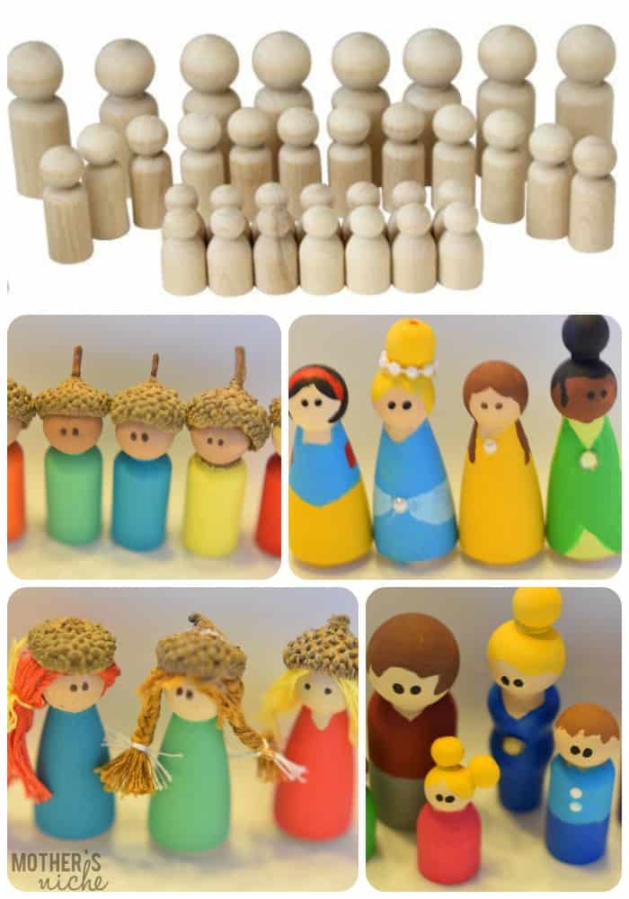 How to make your own peg dolls. These are incredibly easy to make and are perfect for gifts, stocking stuffers, or a service project!