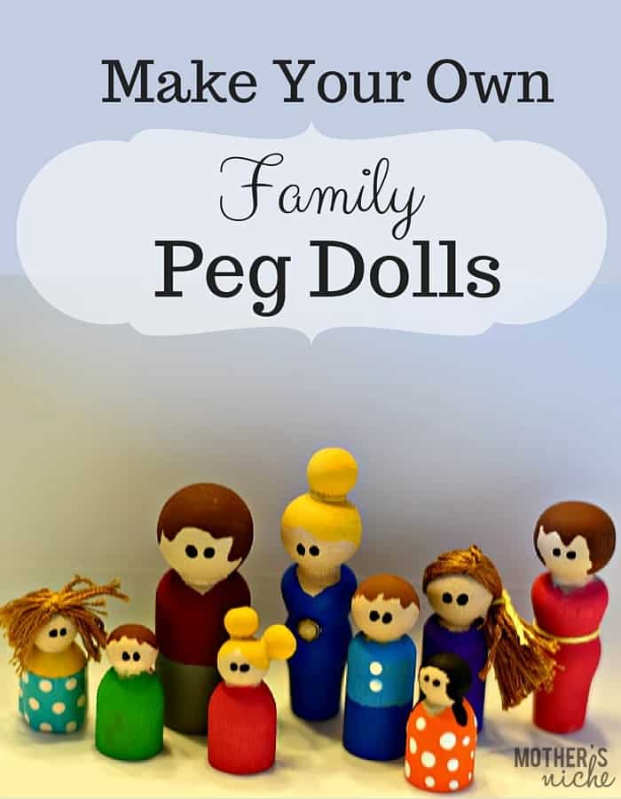 How to make your own peg dolls. They are so easy and make such a fun stocking stuffer, gift, or toy for dollhouses, 