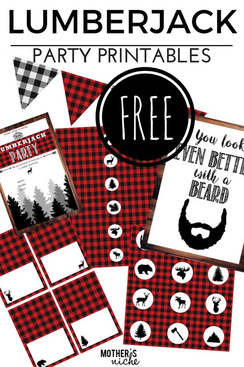 LUMBER JACK PARTY- with all the FREE PARTY PRINTABLES you need