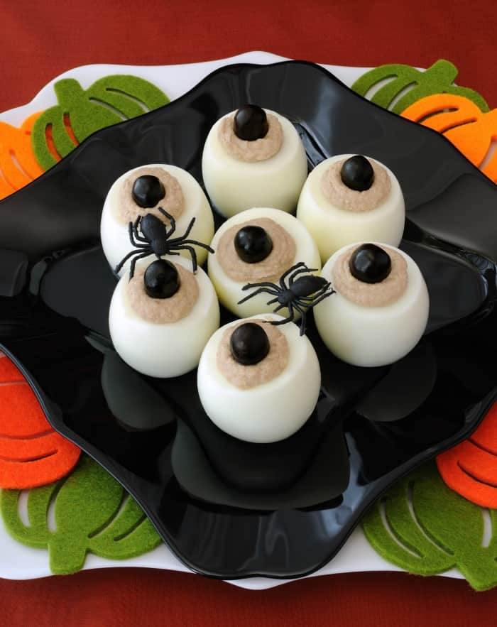 Halloween Deviled Eggs + our favorite Halloween dinner tradition