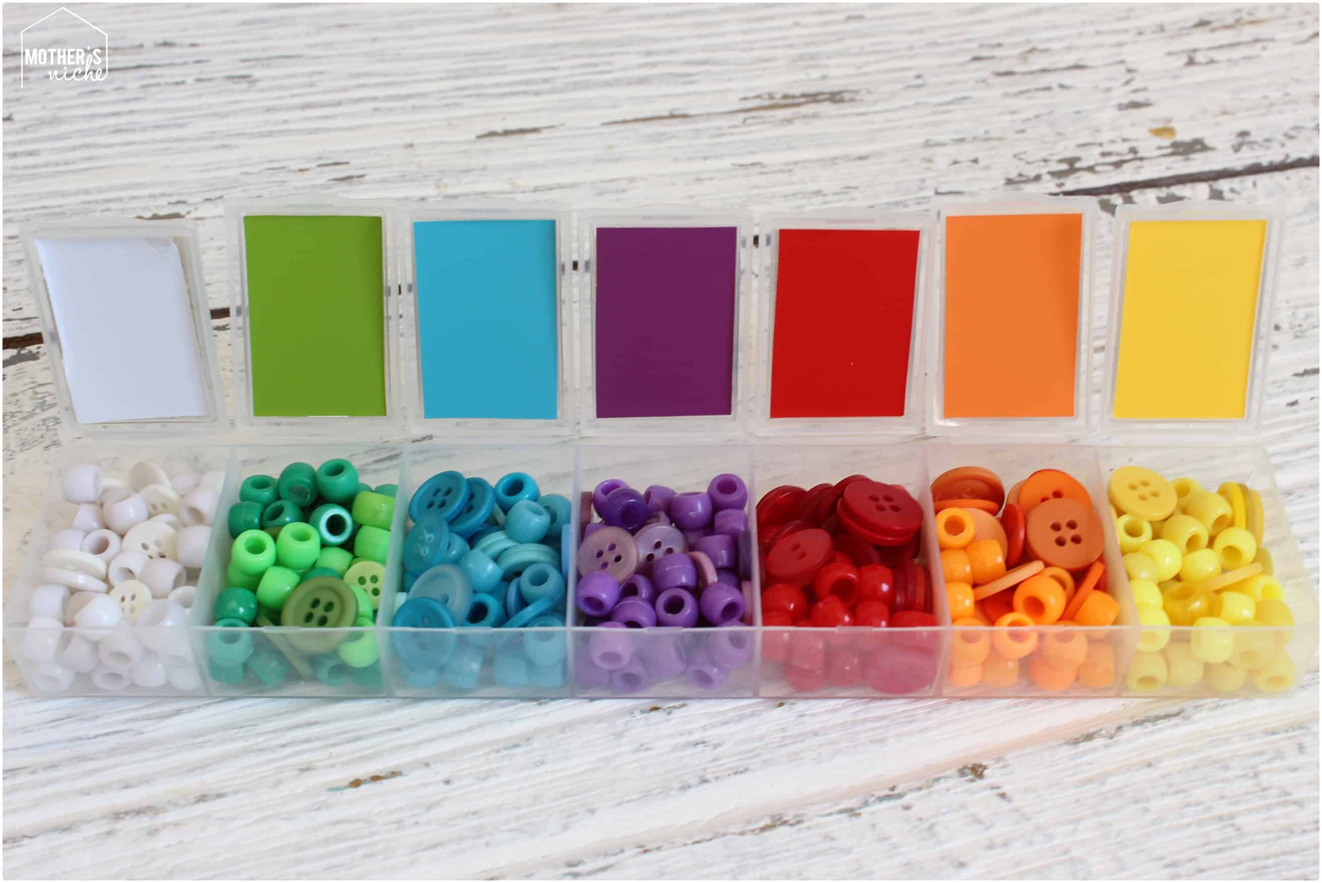 BEAD and BUTTON Color Sorting BUSY BAG