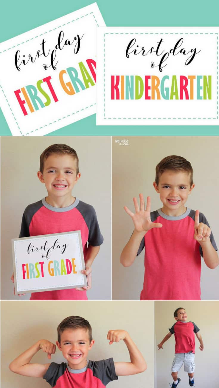 First Day of Kindergarten Signs FREE 1 - First Day Of Kindergarten Printable