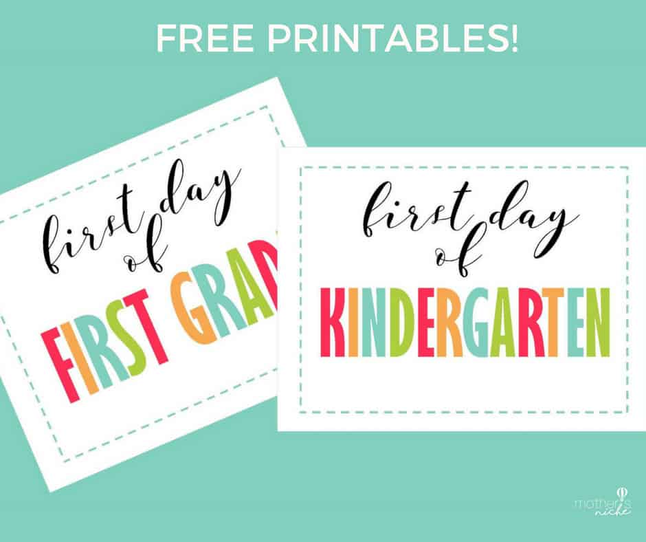 First day of school signs: First Day of Kindergarten sign, Preschool and up to 12th Grade!