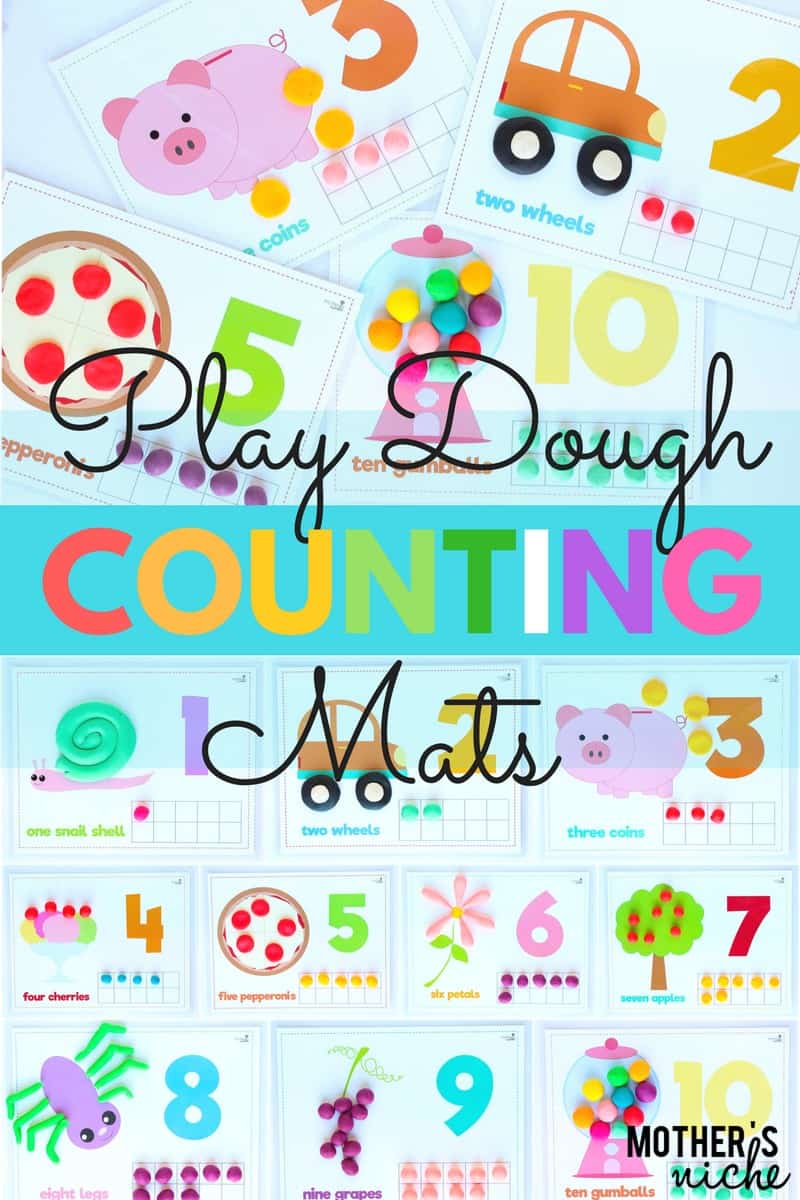 Counting Activities With Play Dough Activity Mats!