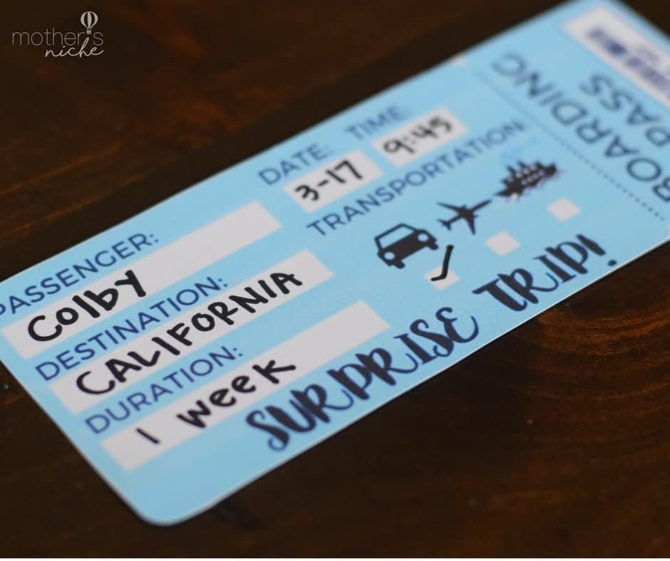 Printable Boarding Pass Ticket Template