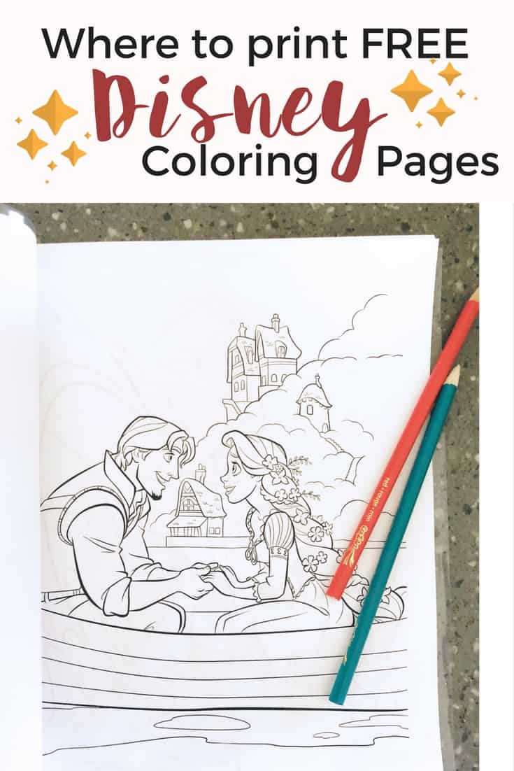 Where to print Disney princess coloring pages and other Disney coloring pages for FREE