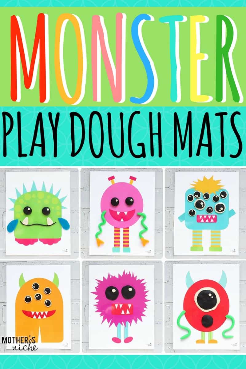 Monster Play Dough Activity Mats